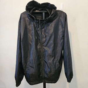 Men's Haband Vintage Black Windbreaker Jacket Size XL